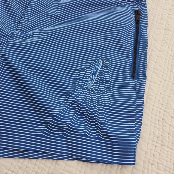Ted Baker Swimming Trunks NEW Men's 3 (34) Blue Horizontal Stripe NWT 4" Inseam - Picture 3 of 15